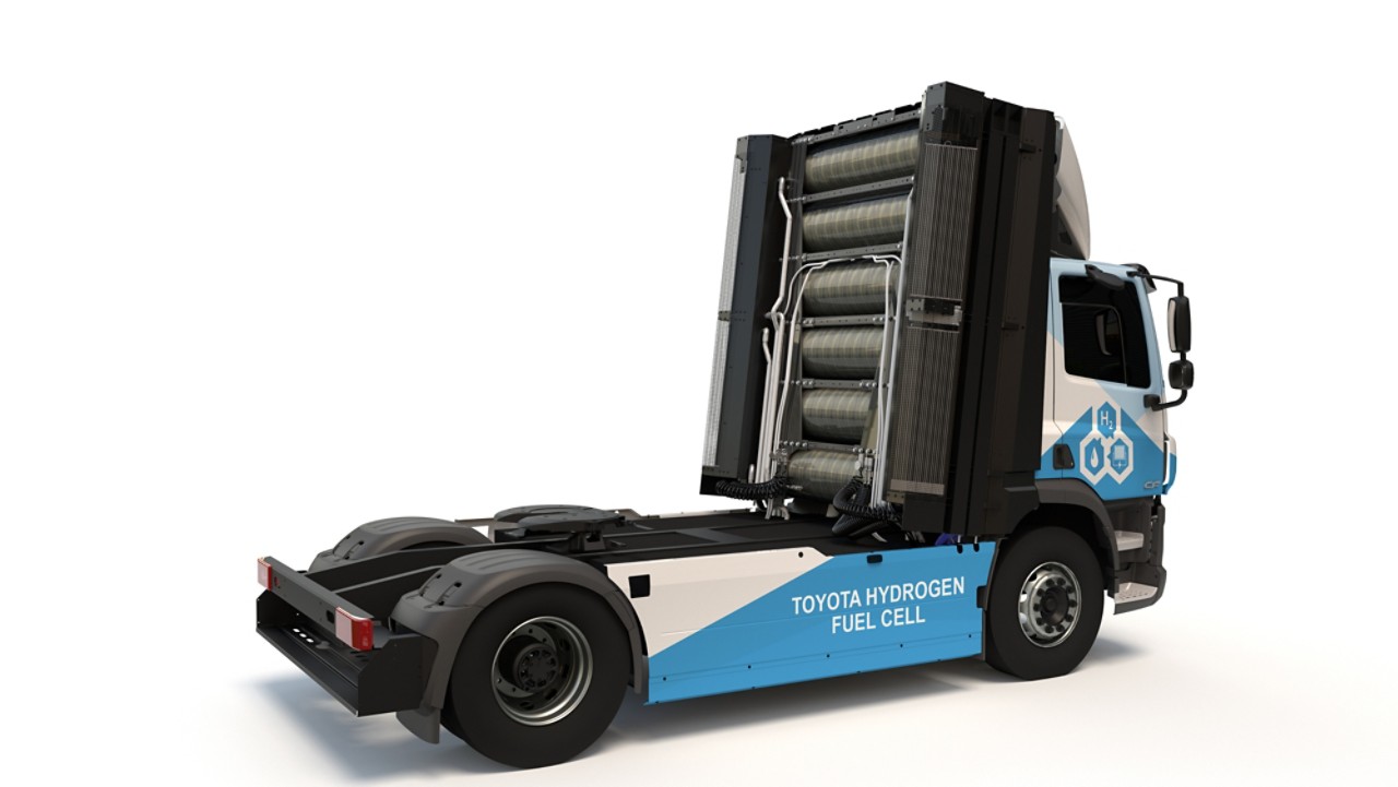 toyota hydrogen fuel cell truck demo
