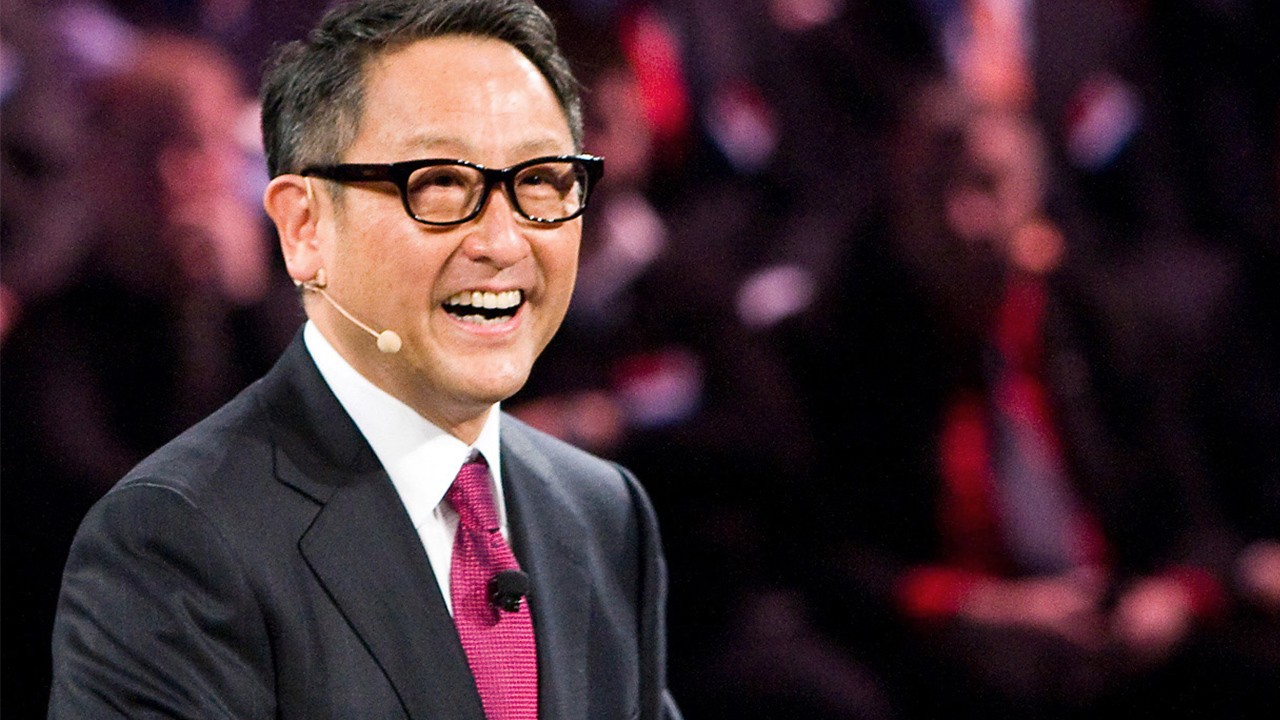 Smiling Akio Toyoda